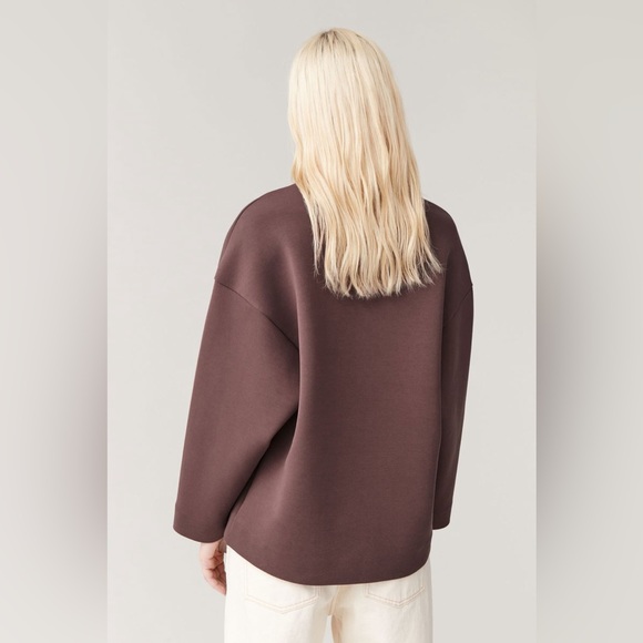 COS Purple Roll Neck Scuba Top Sweater Size XS - Picture 3 of 9